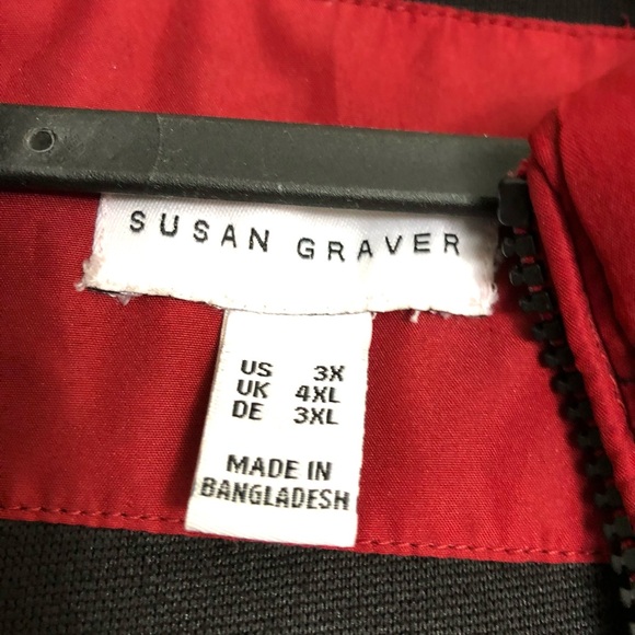 Susan Graver Quilted Red Women's Jacket - Picture 2 of 5
